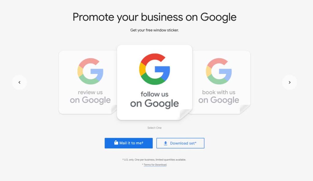 Screenshot from google marketing kit that says Promote your business on Google